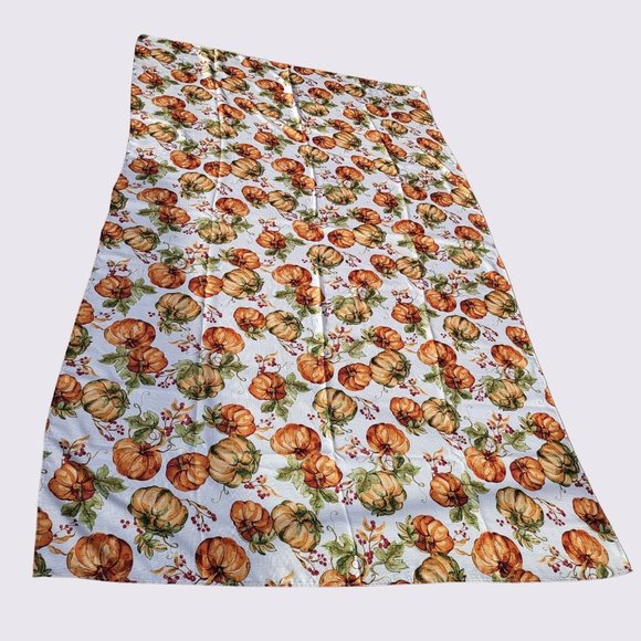 Autumn Harvest Fall Thanksgiving Pumpkin Tablecloth Table Cover Rectangle - Picture 5 of 15